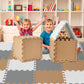 36Pcs Baby Play Mat for Floor  Foam Floor Tiles for Kids with Interlocking  Squares Foam Puzzle Carpet for Playroom Crawling Rug for Babies 6-12 Months Toddlers 11.8*11.8*0.6In Each Grey White Brown