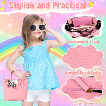 Meaicezli 35Pcs Little Girl Purse Toy Set, Toddler Purse Girl Toys Age 2-6 With Pretend Makeup, Play Kids Purse Princess Birthda