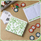 Sonwyoung Chinoiserie Mahjong Card Holder - Large Soft Fabric Sleeve 6.2"x5.2" - Green, Model SIO-Sonwyoung-1268