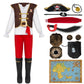 Spooktacular Creations Halloween Pirate Costume Kids  Red Boys Pirate Costume Set  Pirate Accessories Costume for Toddler Dress-Up  Themed Party (Small 5-7)