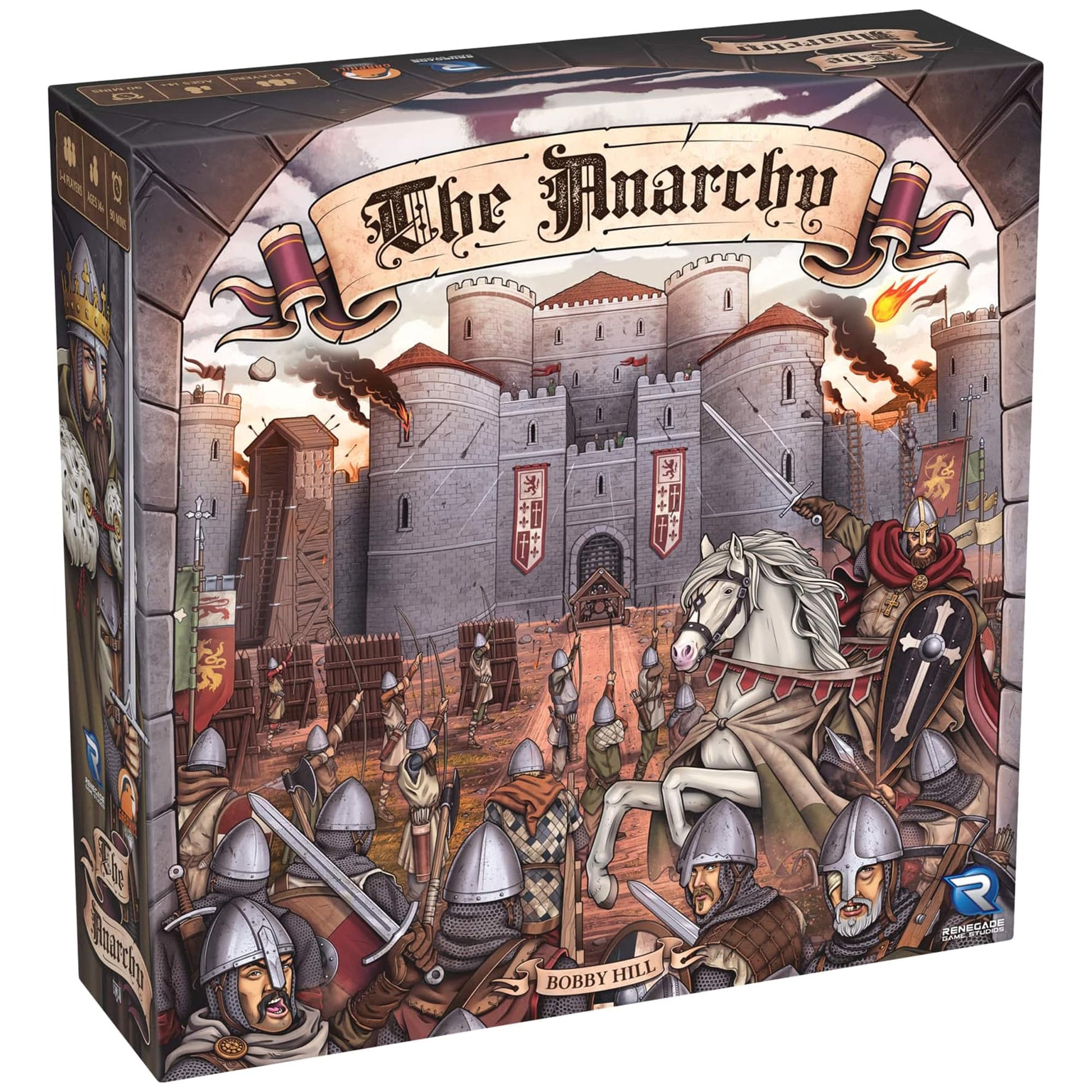 Renegade Games: The Anarchy - Medieval Board Game  Build A Domain  Defend Your Castle  Storm Enemy Strongholds  Garphill Games  Ages 13+  1-4 Players