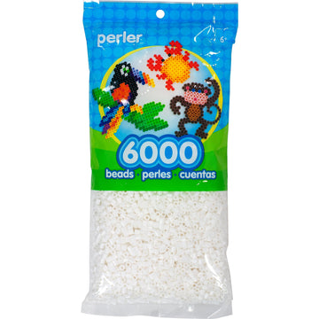 Perler Beads Fuse Beads for Crafts, 6000pcs, White