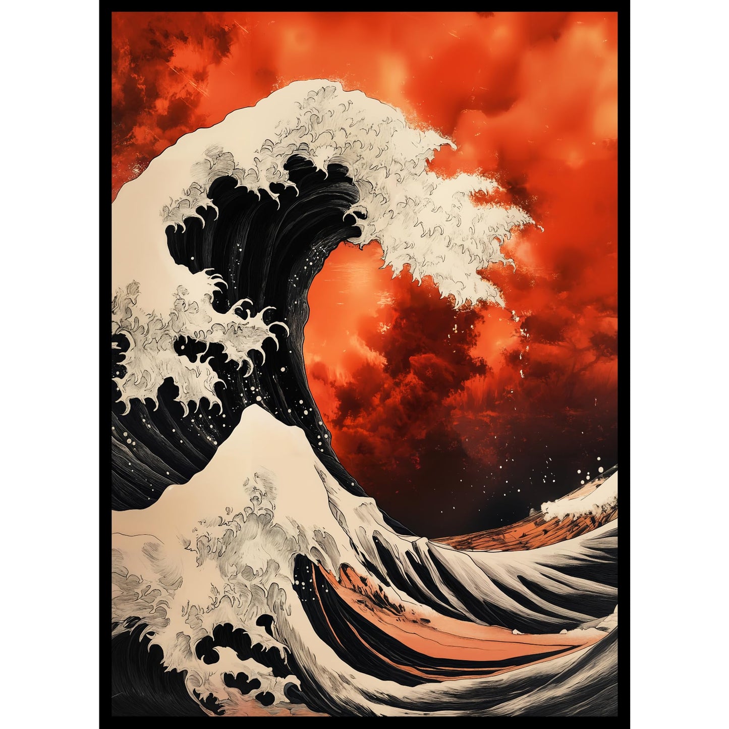 (Great Fire Wave) - 100ct Matte TCG/MTG Card Art Sleeves by Ai protective covering