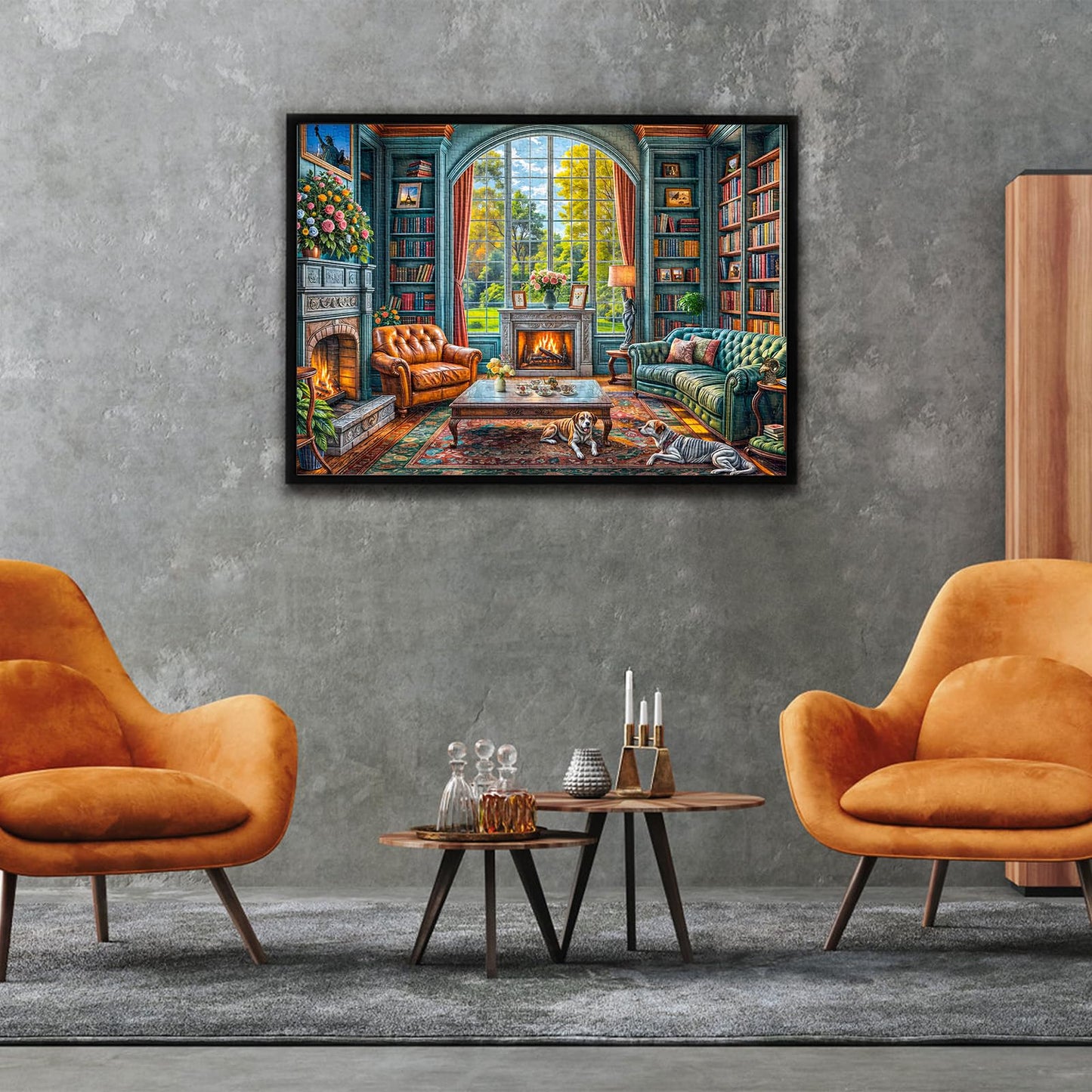 TangComplete - Warm Study Room Puzzles for mature-themeds 1000 Piece  Jigsaw Puzzles for mature-themeds  mature-themed Challenging Game Toys  Impossible Puzzle  Family Decoration Puzzle