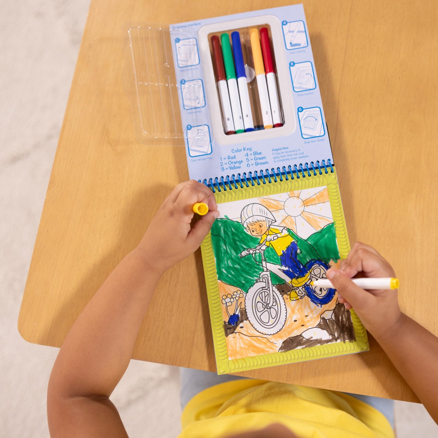 Melissa & Doug On the Go Color by Numbers Kids Design Boards: Playtime, Construction, Sports, and More - Party Favors, Stocking