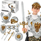 Eurzom 10 Pcs Knight protective covering Set for Kids Medieval Knight Costume with Helmet decorative replica blade Shield  Accessories Halloween Birthday Gifts for Kids Boys Dress up Pretend Role Play