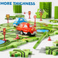 Beby Buty 48 PCS Puzzle Race Track Car Set for Toddlers - Green Plastic Track Toys for Ages 3-5, Gifts for Boys & Girls