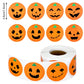 Outus 500 Pieces Pumpkin Stickers Halloween Roll Stickers Round Circle Face Stickers for Halloween Party Decoration