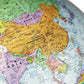 Concord Bilingual (Chinese And English), 12' Diameter Globe, Usa Cartography With Raised Mountain Relief And Hard Wood Base.. The Globe Is Fully Up To Date With Metal Semi-Meridian.