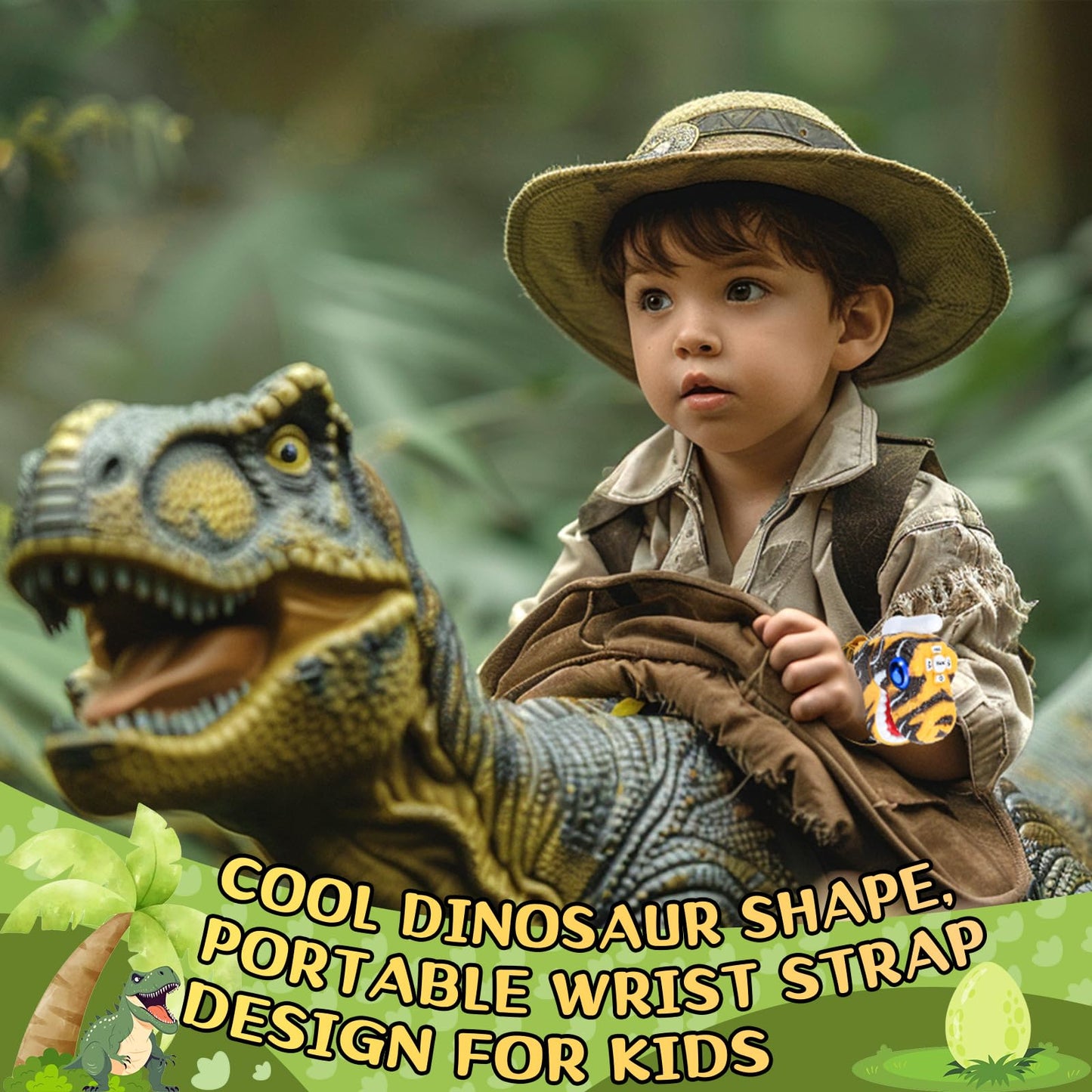 Fygurso Dinosaur Walkie Talkies for Kids, Kids Toys for Boys Girls Aged 3 to 8 Years Old for Outdoor Adventure, Camping, Hallowe