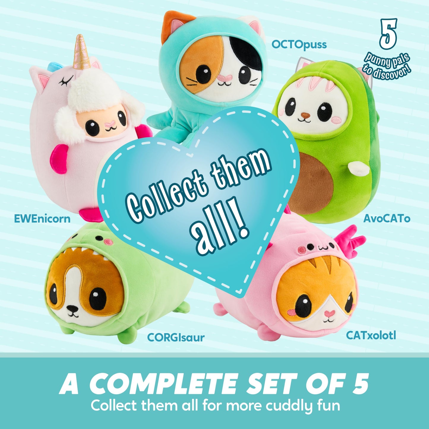 Joyin Stuffed Animal, Kawaii Octopus Cat Plush Toy, Soft Octopus Plushie With Cat Face, Cute Toy For Kids And Adults, Christmas Surprise Gift For Boys And Girls (Octopuss)