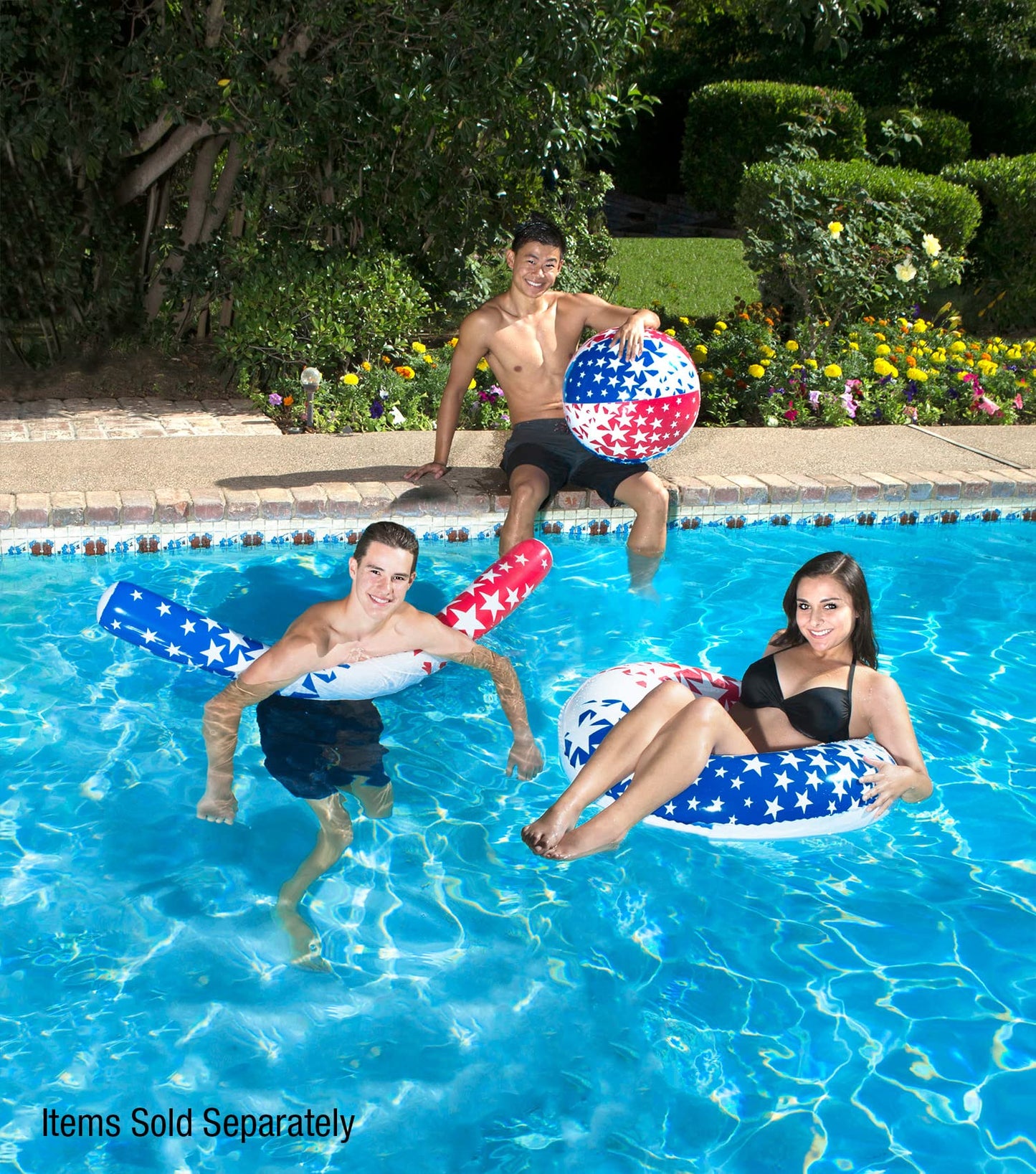 Poolmaster American Stars Inflatable Swimming Pool Inner Tube Float, 36 Inch
