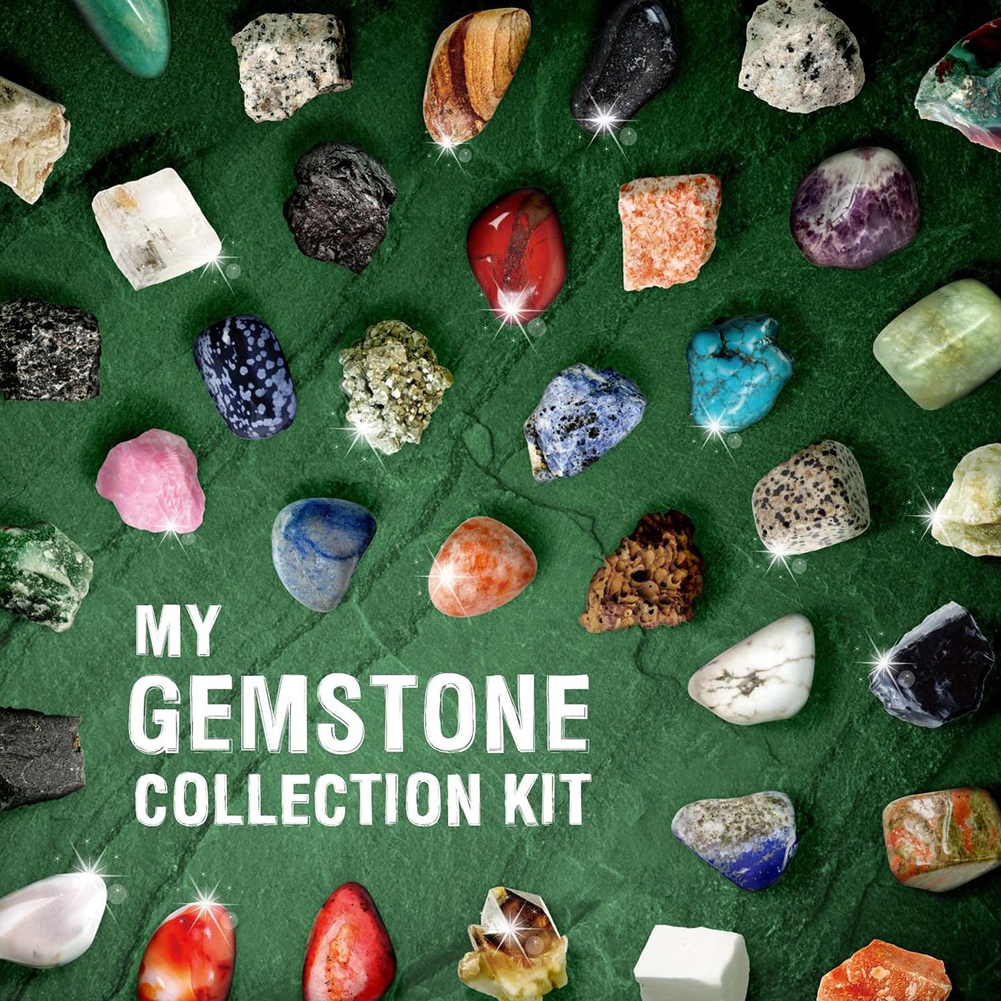 Byncceh Rock Collections For Kids - 36 Real Rocks, Gemstones & Crystals Collection - Educational Science Kit, Great Stem Gift Fo