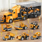 NIPLOOOW Construction Trucks Toy Set with Play Mat, Carrier Truck Play Vehicles Set for 3 4 5 6 Years Old Boys Kids, Die-Cast Ca