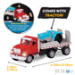 Driven by Battat 7-Inch Flatbed Truck Toy with Lights & Sounds, Durable Plastic Construction Vehicle for Kids, Model WH1073Z, Brown