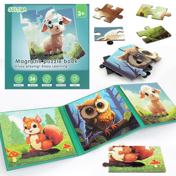 Puzzles For Kids Ages 3-5 36 Pieces Kids Puzzle 4-6 Travel Puzzles Ages 4-8 Animal Airplane Car Road Trip Activities Games Toys