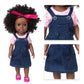 Ecore Fun 14.5" African Baby Girl Doll - Washable Silicone Toy, Black, 24 Inch, Ideal Gift for Kids
