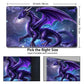 MTG Playmat Game Play Mat for MTG TCG 24 x 14 inches Cards Game Playmats Trading Card Game Stitched Play Mats Commander Deck Gaming Desk Mat Card Gameplay Mats Glowing Purple Dragon
