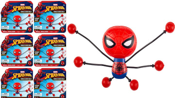 JA-RU Marvel Spiderman Toy Figure Sticky Wall Crawlers for Kids (6 Units) Super Hero Stretchy Fidget Toy. Stress Relief. Bulk Treasure Box Prizes Goody Bags for Kids Birthday. 6812-6
