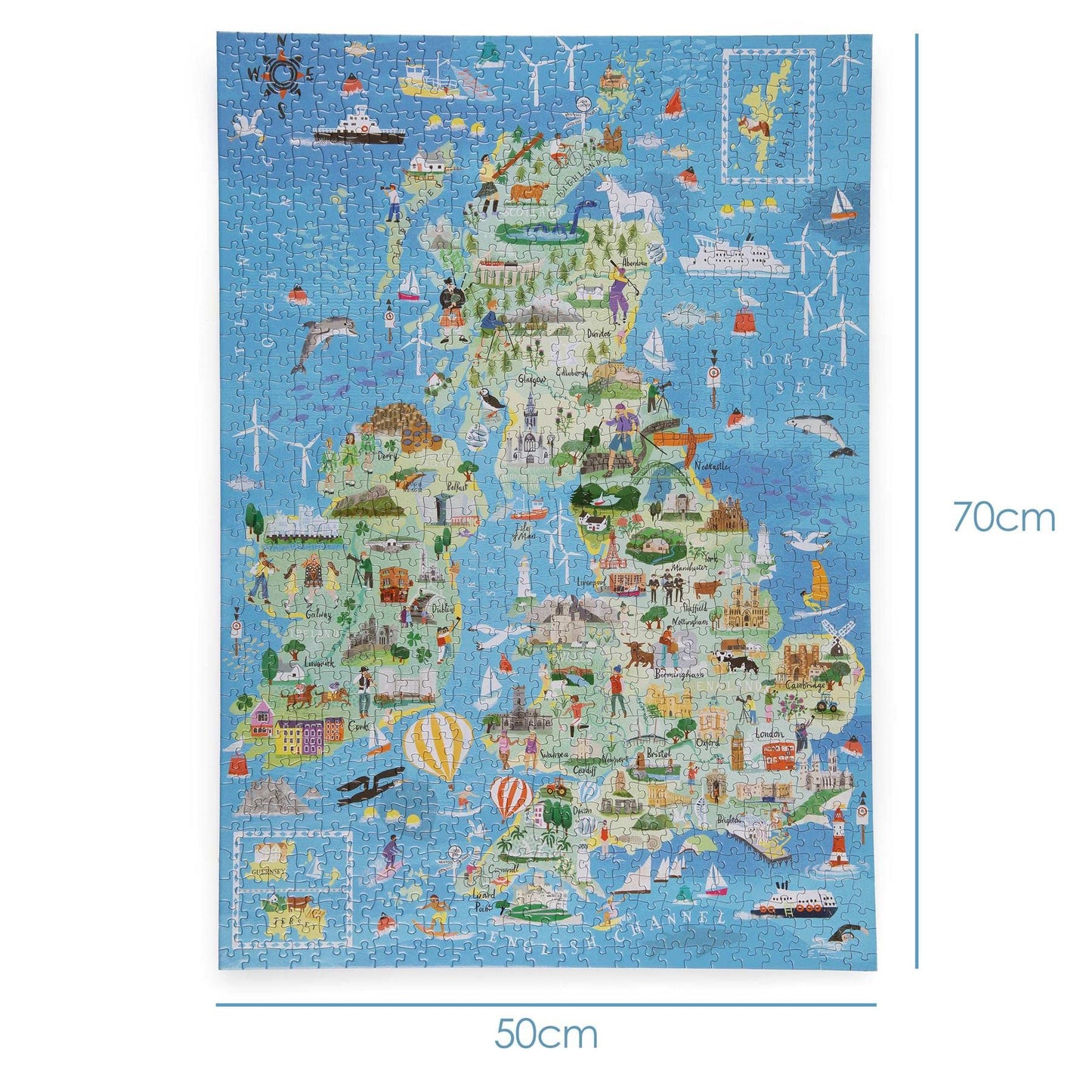 Jigsaw Puzzles 1000 Pieces For Adults - Great British Isles And Ireland Puzzle - 1000 Piece Puzzle For Adults And Kids - British Souvenirs And Gifts By Bopster