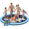 Splash Pad Sprinkler For Kids, 97'' Extra Large Non-Slip Baby Play Mat - 2 Colors, Dog Pool Toys, Toddler Outdoor Toys For Ages
