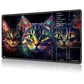 for MTG Card Playmat with Zone Game Play Mat for MTG TCG 24 x 14 inches Non-Slip Play Mat for Commander Board RPG CCG Game TCG Other Card Games/Mouse Pad-Three Cute Cats