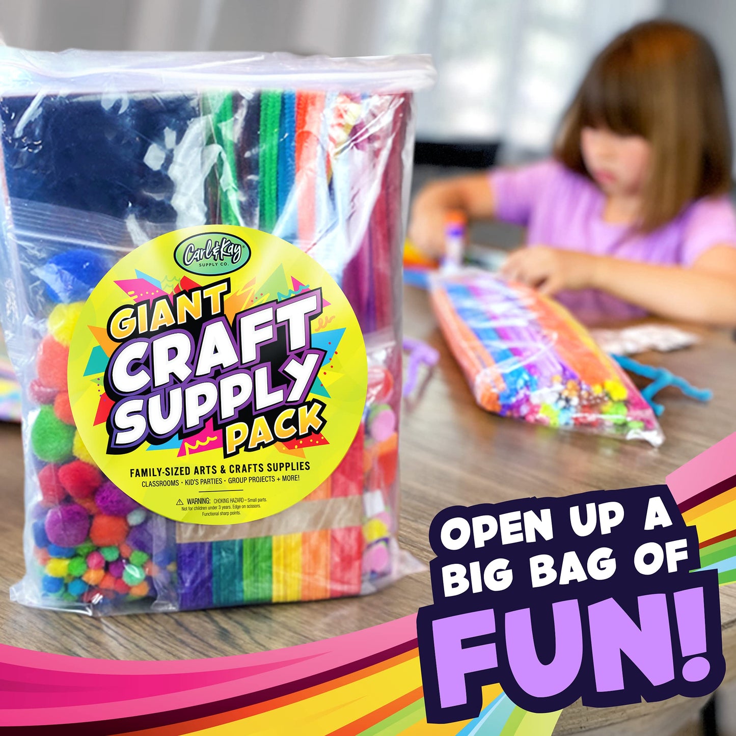 Arts and Crafts Supplies Kit for Kids - Boys and Girls Age 4 5 6 7 8 Years Old - Toddler Art Set Activity Materials in Bulk - Gr