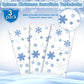3 Pieces Snowflake Christmas Party Tablecloth Decorations,Plastic White Snowflake White Blue Xmas Backdrop Sign Table Cover Bann