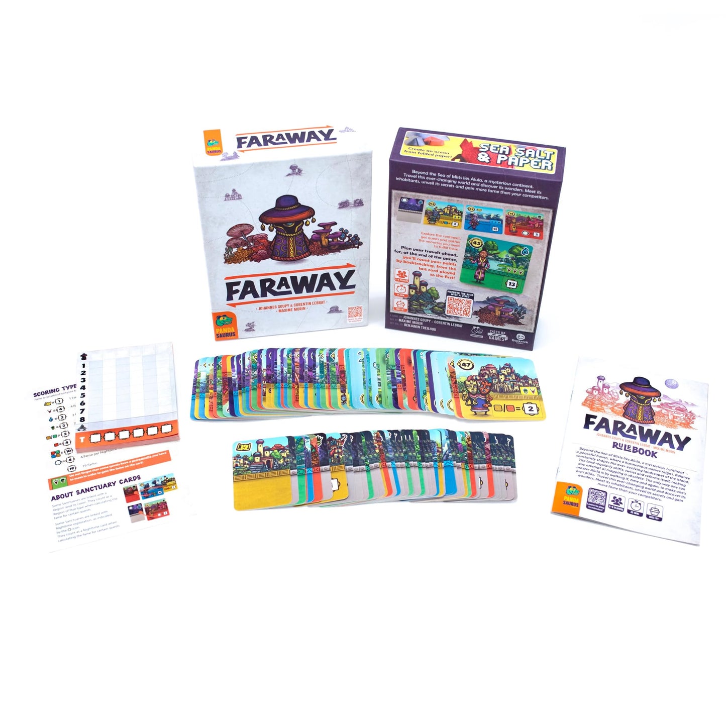 Pandasaurus Games Faraway Card Game - Explore Mysterious Alula! Strategic Region Building With Engaging Gameplay For Adventurers, Ages 10+, 2-6 Players, 15-30 Min Playtime, Made