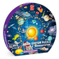 Hape Solar System Puzzle | Round Solar System Puzzle Toy For Kids, Exploratory Skills, Solid Wood Pieces And A Glowing Led Sun L