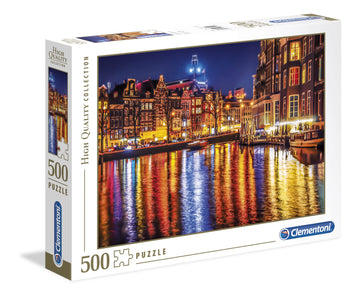 Clementoni 35037 -Hq Collection-Amsterdam-500 Pieces, Multi-Colour