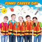 Panitay 12 Pcs Kids Community Helper Dress Up Vest Career Cosplay Cloth Toddlers Occupation Role Play Costume Supplies (Construc