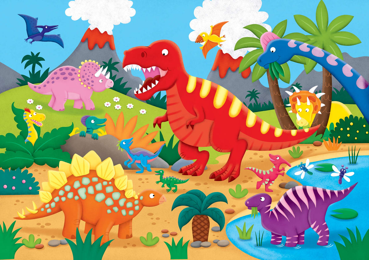 Let the Dinos Loose Floor Puzzle - 48 Pieces
