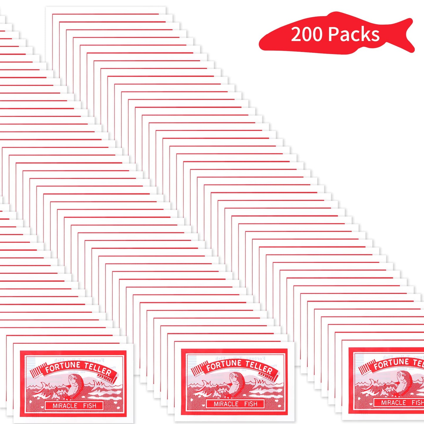 Shengsen 200 Packs Fortune Teller Miracle Fish-Fortune Telling Fish For Kids And Adults-Magic Novelty Fortune Telling Toys For Birthday Party Christmas