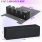 Uaono Card Deck Box With Dice Tray For Mtg, 5 In 1 Card Deck Case Holds 800+ Unsleeved Cards, Strong Magnet Organizer Compatible With Yugioh Tcg Sports Cards (Black)