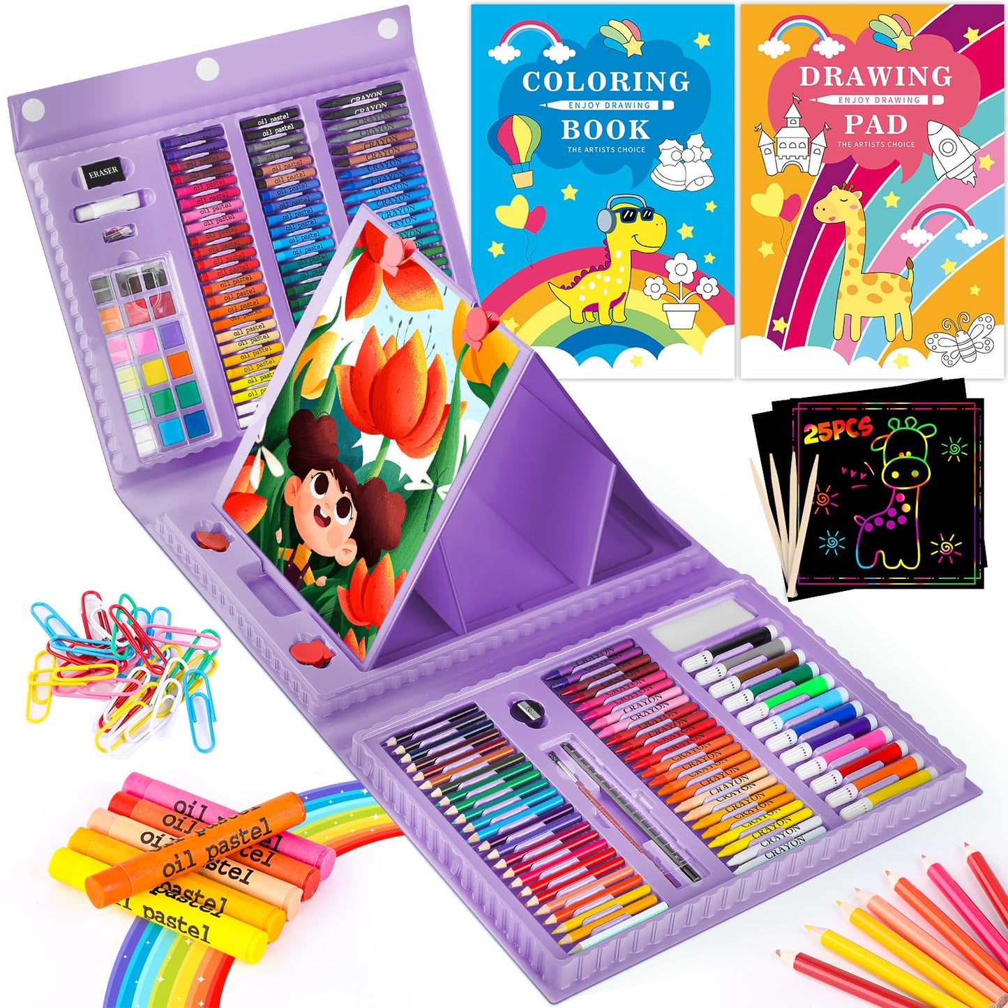 Ibayam Art Kit, 251-Pack Art Supplies Drawing Kits, Arts And Crafts Gifts Box For Kids Teen Girls Boys, Art Set Case With Trifol