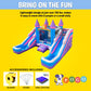 Inflatable Bounce House and Double Slide Combo Unit 16.5 x 15 x 11 Foot- Crossover Sports Combo Bouncer, Kids Outdoor Toys, Jump