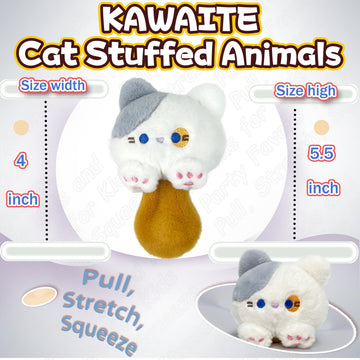Gray Cat Stuffed Animals For Kids And Adults, Mini Plush Toys Key Chain, Cuddly Cats Plush Toy For Girls And Boys, Birthday Gift
