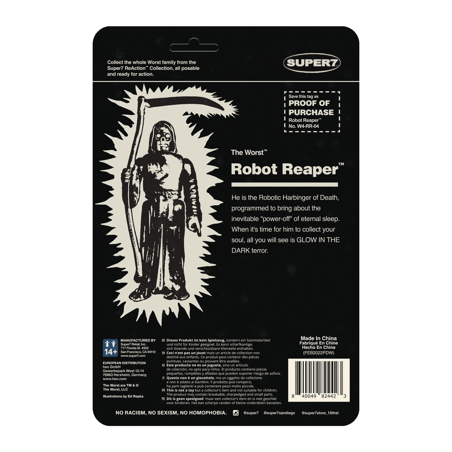 Super7 The Worst Robot Reaper (Monster Glow) - 3.75'' The Worst Action Figure Collectibles and Retro Toys