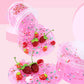 Crystal Slime, Pink Strawberry Jelly Cube Glimmer Crunchy Clear Slime With 8 Add-Ins, Idea Stress Relief Toy, Kids Party Favor, Birthday Easter Christmas New Year Gift For Girls & Boys Age 6 7 8 9 10+