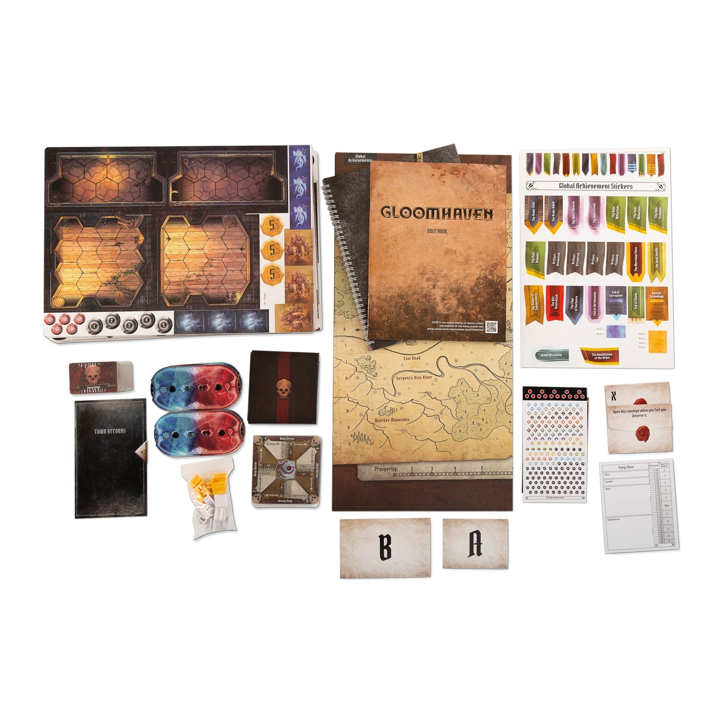 Cephalofair Games Gloomhaven, 2nd Edition - PREORDER, Cardboard, 23.2 x 44.8 x 33.1 inches, Blue and Green, Model