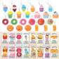 Kenning 24 Sets End of Year Teacher Gifts Mini Squish Fast Food Stress Balls Keychains Positive Fast Food Squeeze Fidget Toys In