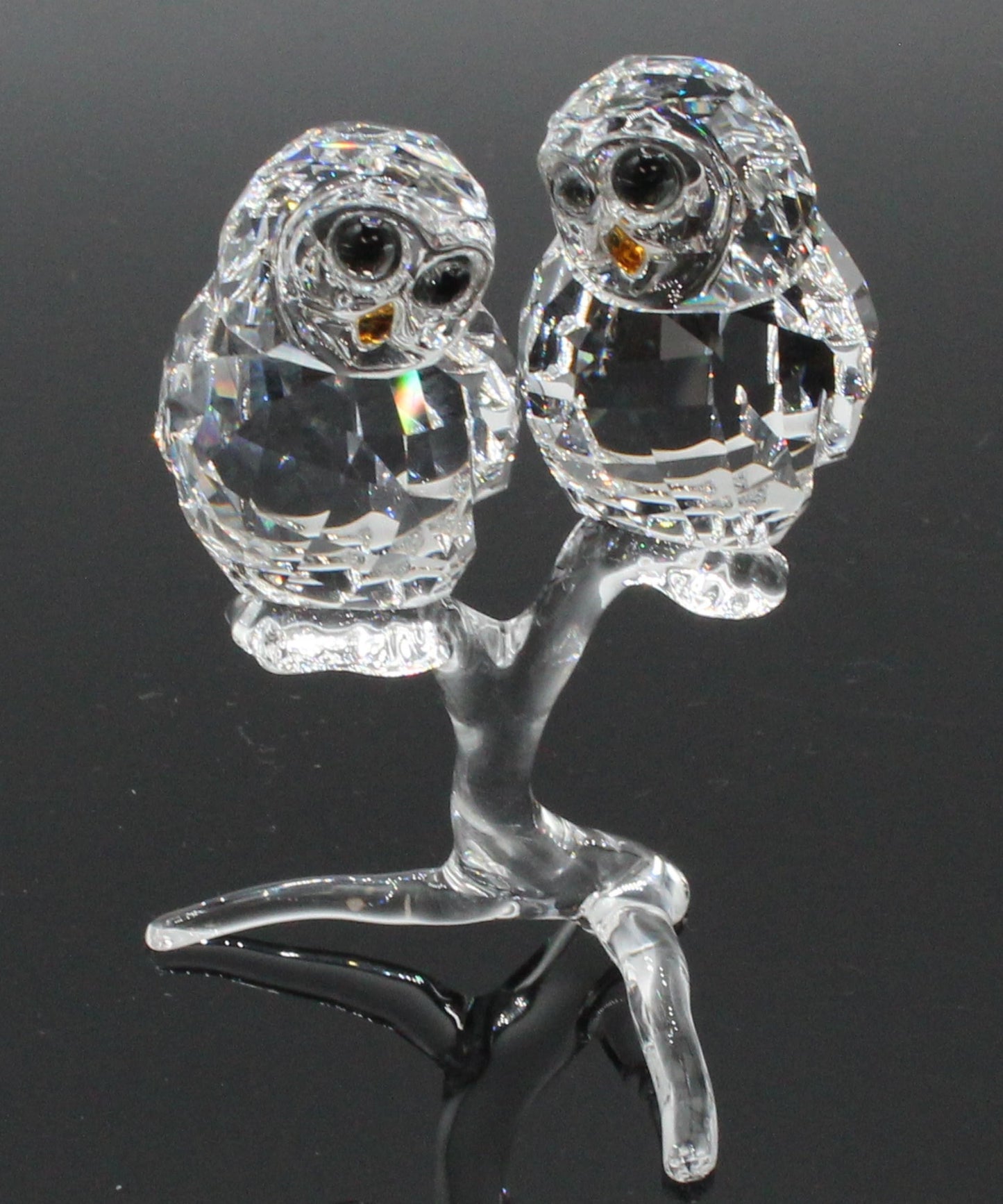 Swarovski Feathered Beauties Owl Couple Figurine - Multicoloured Crystal, Model 5493722