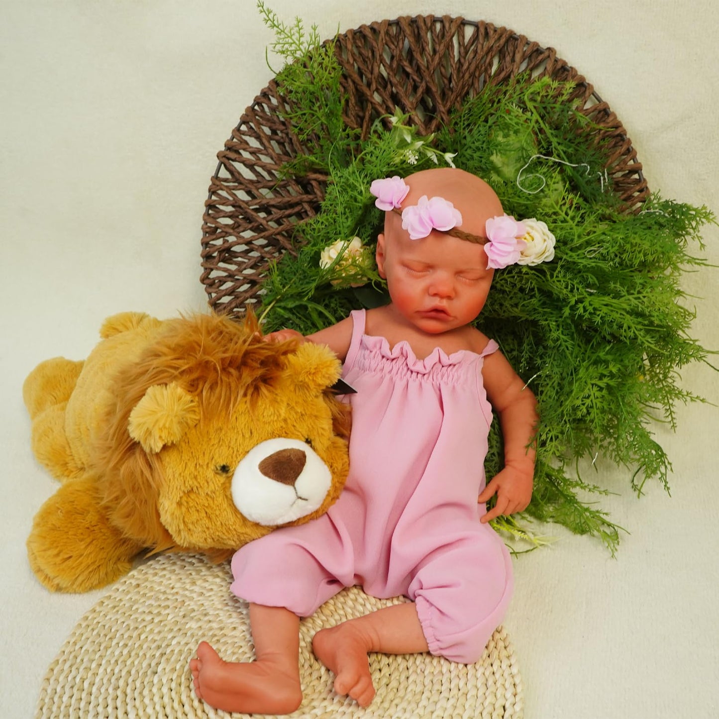 Softmary 18-Inch Full Silicone Newborn, Lifelike Reborn With Realistic Veins, Sleeping Realistic Silicone Newborn