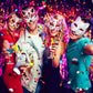 XYBHRC Cat Mask - 40PCS White DIY Halloween Half Facemasks for Cosplay & Masquerade Party, Size 17x18x6cm