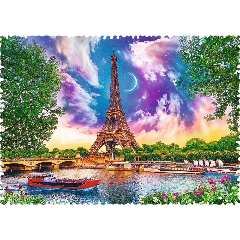 Trefl 600 Piece Crazy Shape Jigsaw Puzzle Sky Over Paris  France  Various