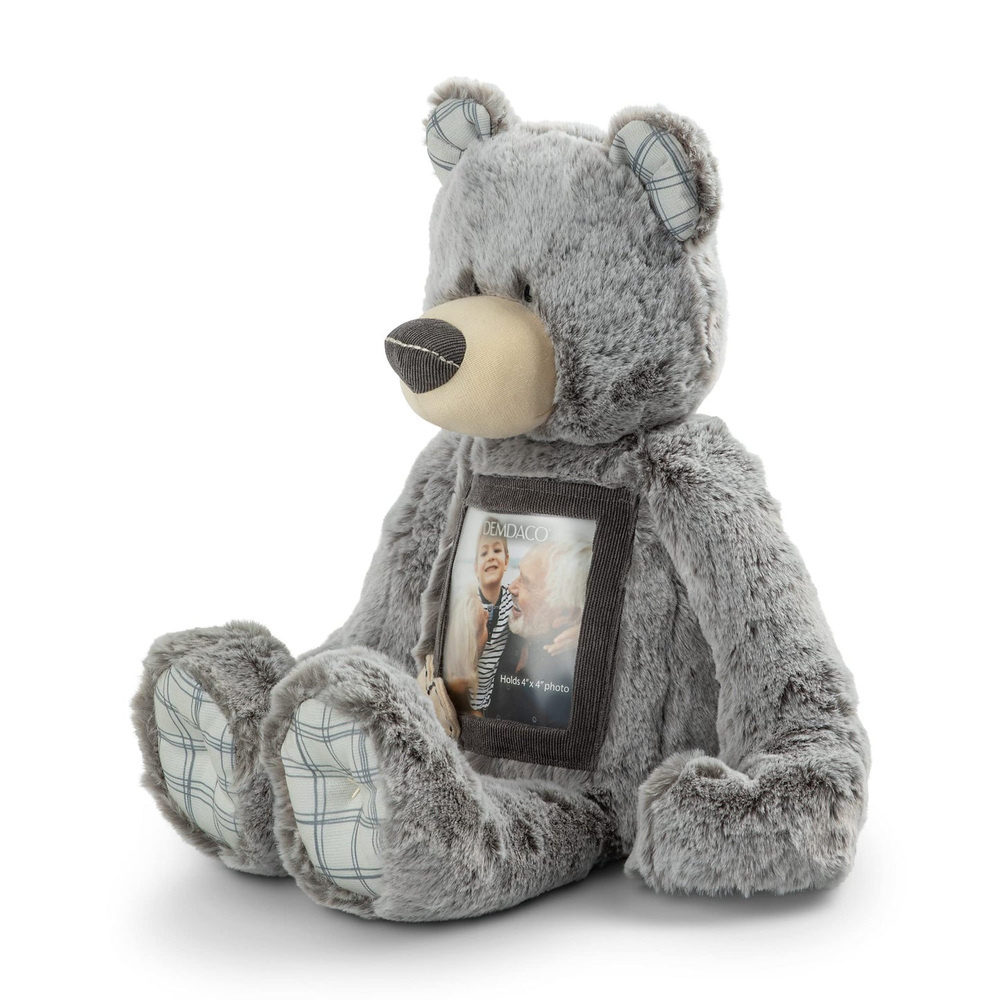Demdaco Here To Hug 12 Inch Grey And Brown Polyester Remembrance Plush Stuffed Animal