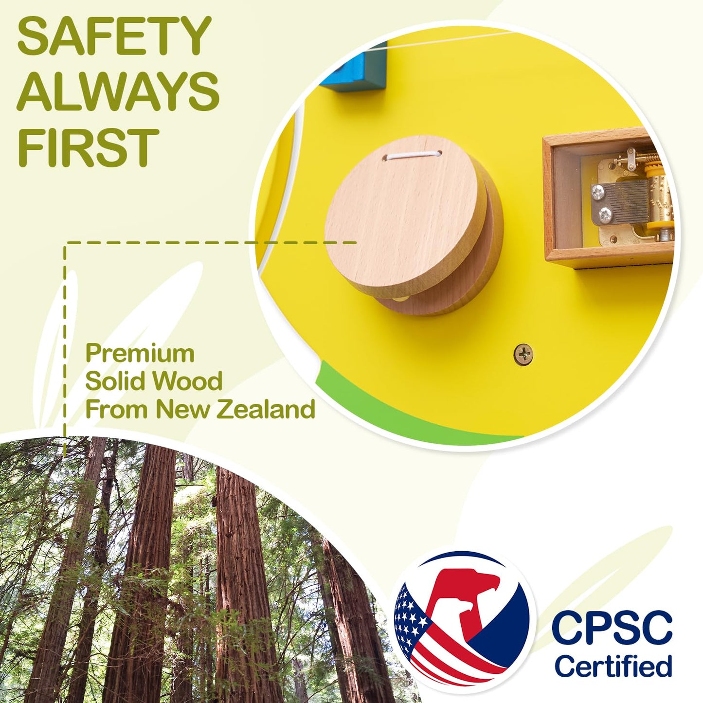 Monlurd Caterpillar Montessori Busy Board,Sensory Board,Educational Toys,Activity Cube,Wall Toys,Daycare Furniture,Playroom Furn