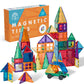 Lean & Grow Toys 110Pcs Magnetic Tiles Builders Pack Kids Magnetic Building Sets 3D Magnet Tile Building Blocks Construction Edu