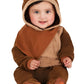 Star Wars Ewok Official Infant Halloween Costume - Premium Quality Minky Jumpsuit With Hood And Non-Slip Booties (0-6M) Brown